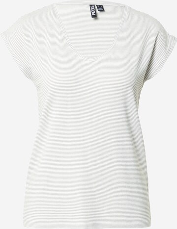 PIECES Majica 'Billo' | bela barva: sprednja stran