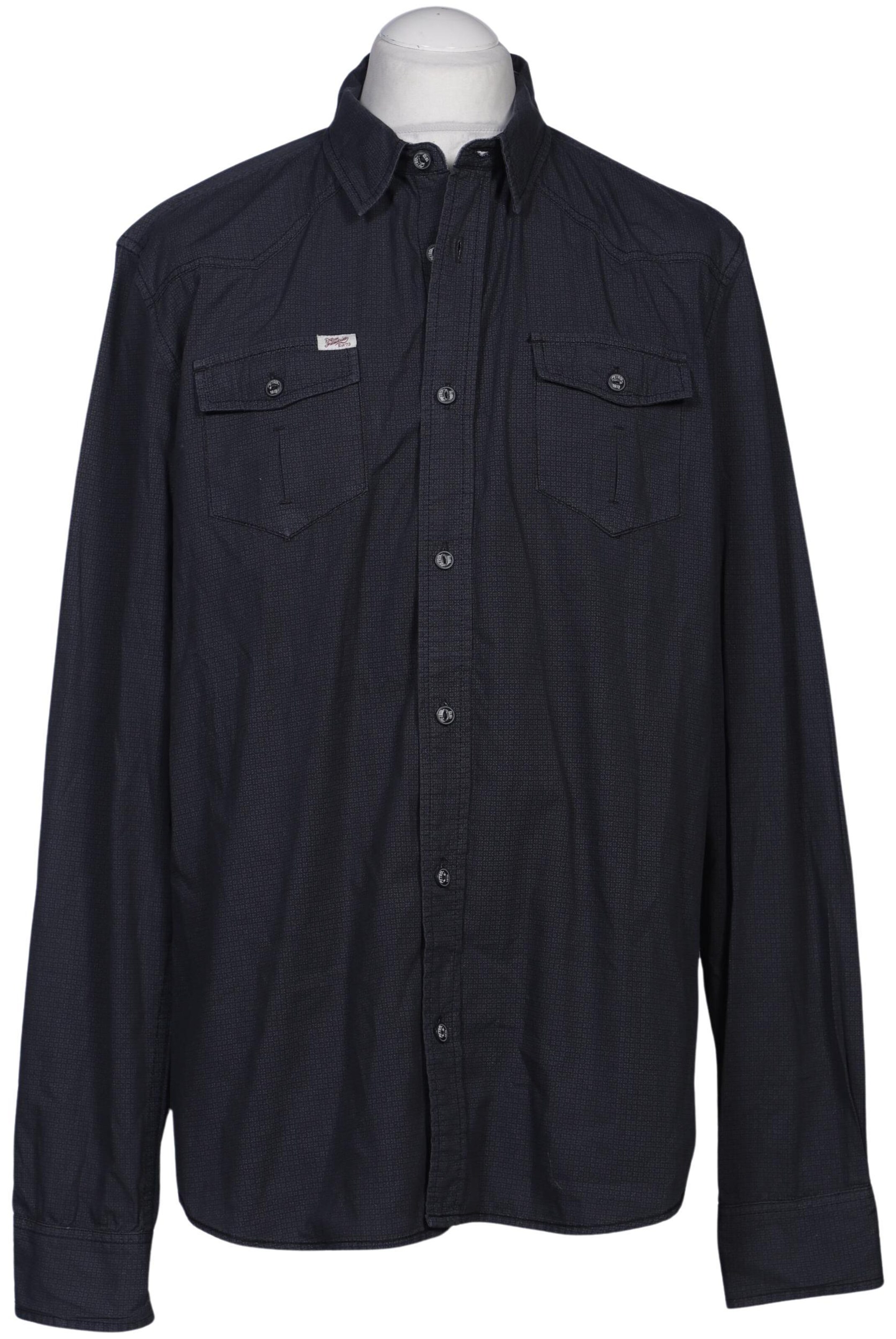 Petrol Industries Button Up Shirt in L in Blue: front