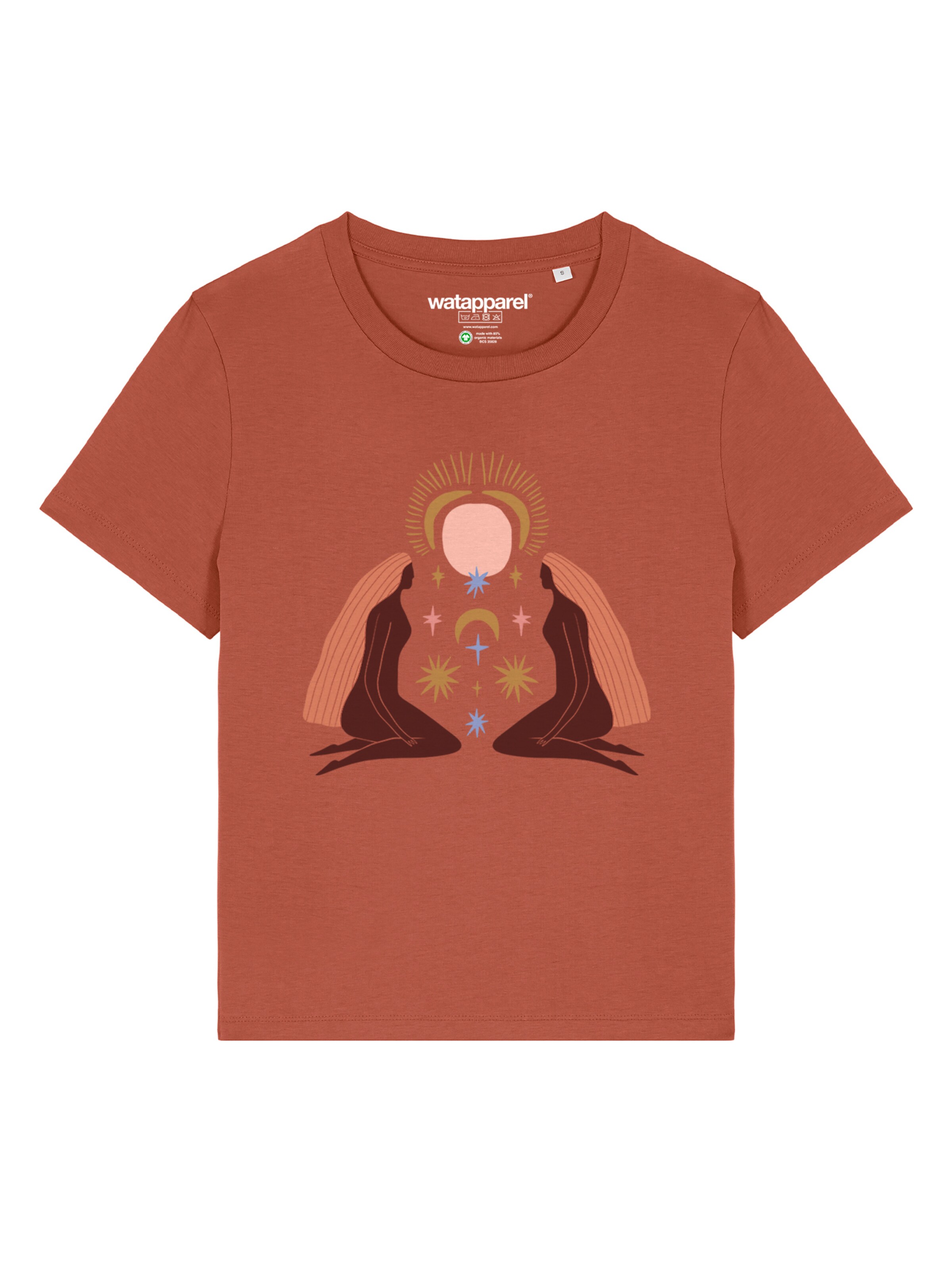 Watapparel Shirt 'Love and flex' in Rood: voorkant