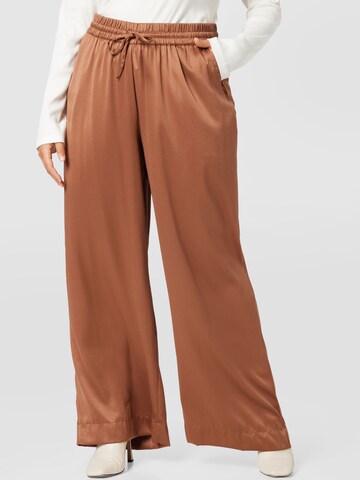 Vero Moda Curve Wide Leg Hose 'ESSI' in Braun: predná strana