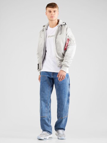 GUESS Sportshirt 'CALVIN' in Weiß