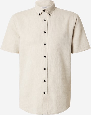Coupe regular Chemise Lindbergh en gris : devant