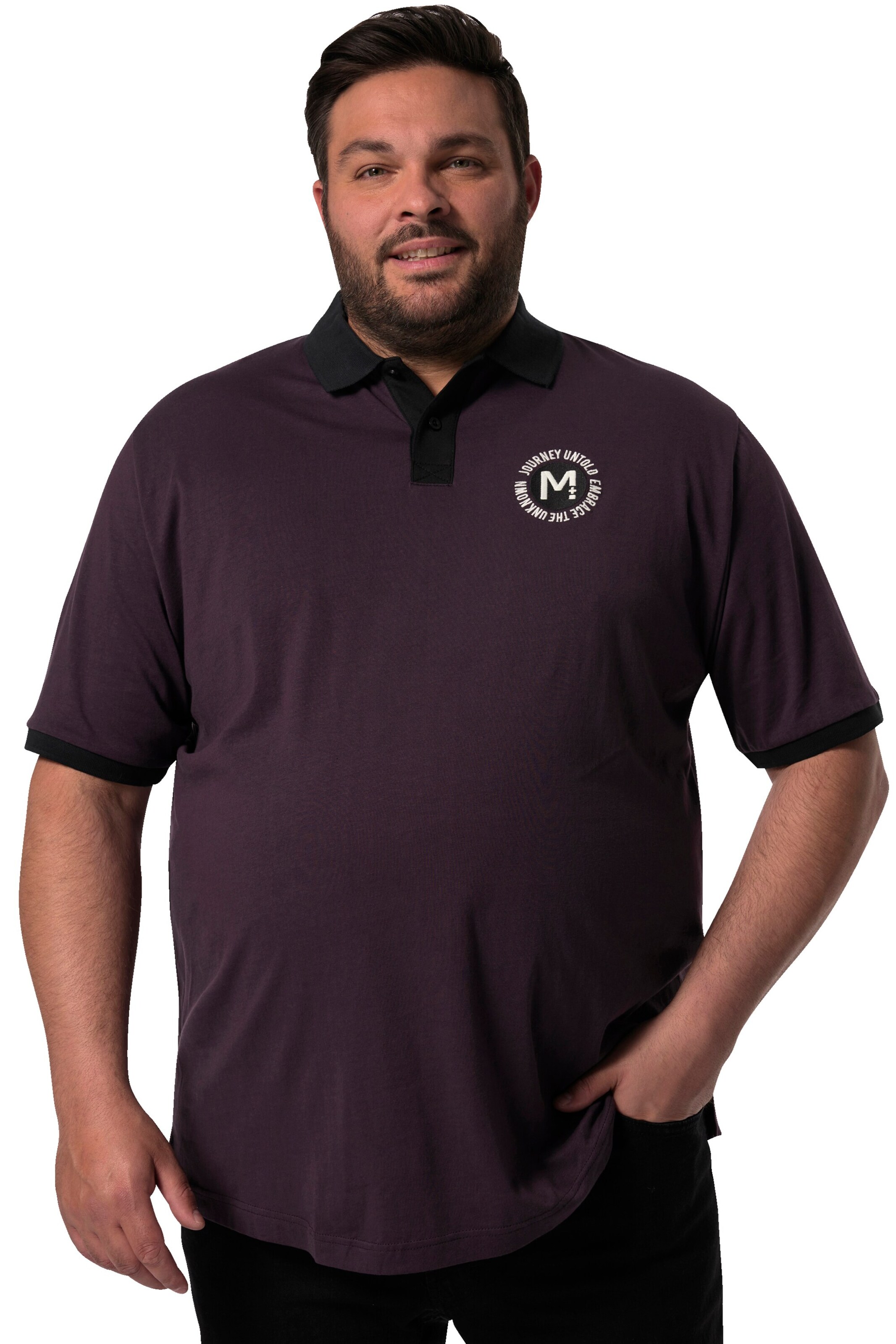 Men Plus Shirt in Purple: front