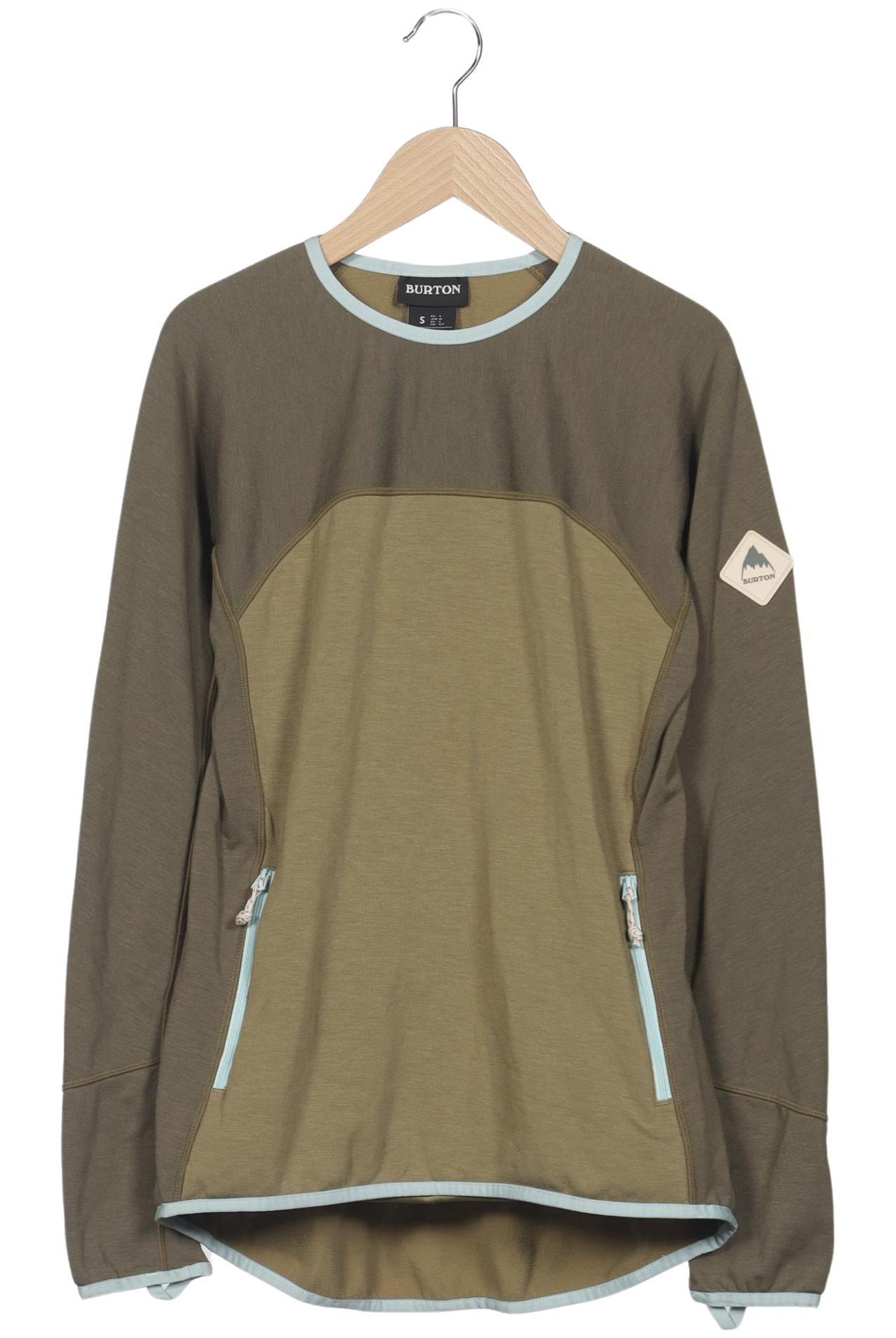BURTON Sweatshirt & Zip-Up Hoodie in S in Green: front