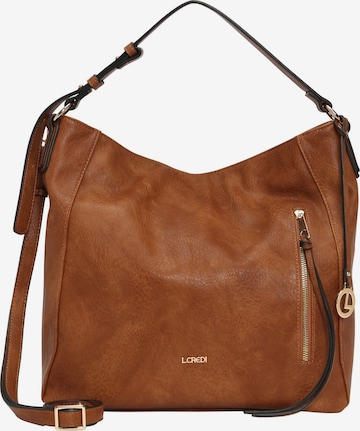 L.CREDI Schoudertas 'Jana' in Bruin: voorkant