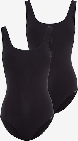 Skiny Body ' Cotton Bodies ' in Zwart: voorkant