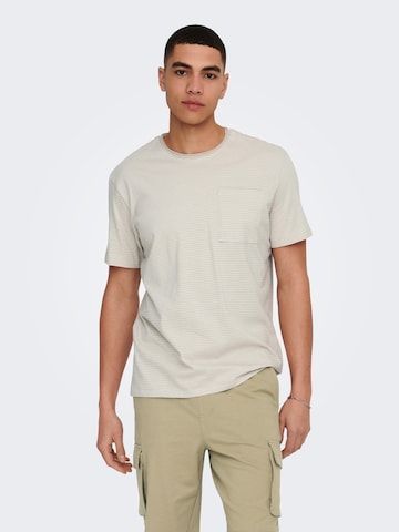 T-Shirt 'Bale' Only & Sons en beige : devant