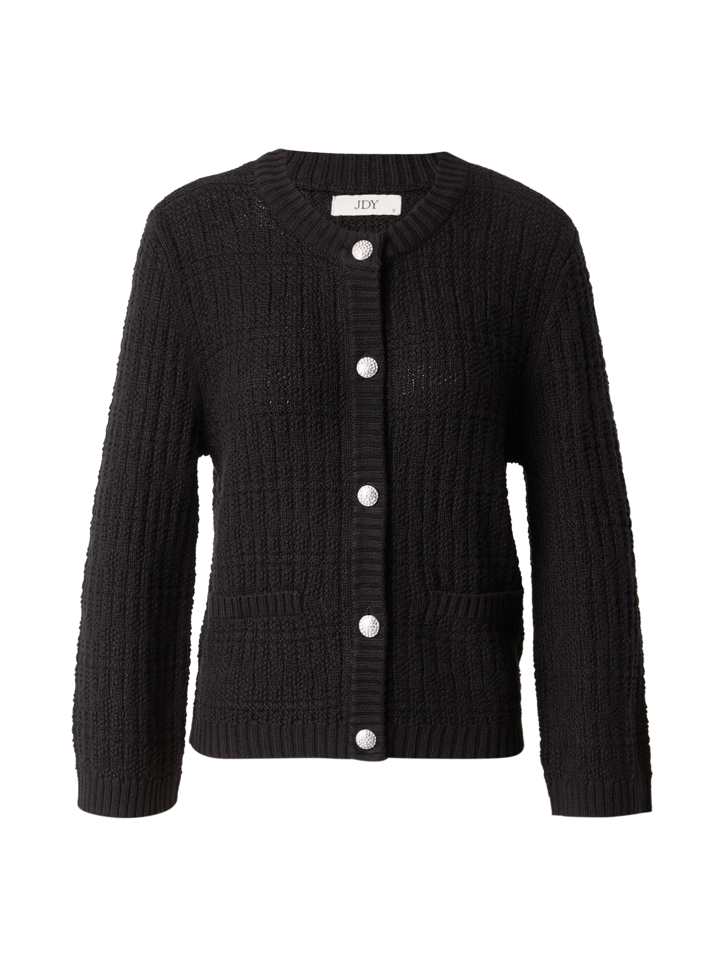 JDY Knit Cardigan 'JDYJANNE' in Black: front