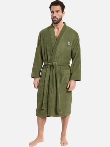 Jan Vanderstorm Long Bathrobe 'Janning' in Green: front