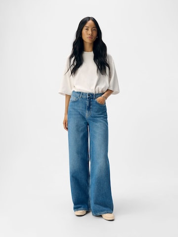 OBJECT Wide leg Jeans in Blauw