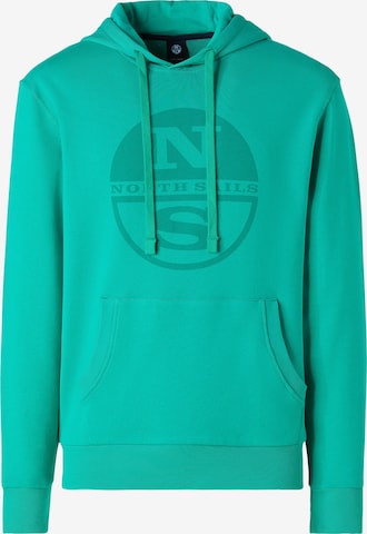 Sweat de sport North Sails en vert : devant