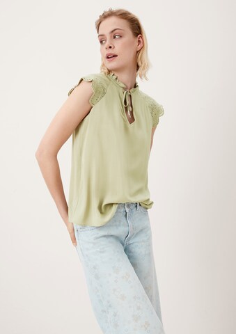 QS Bluse in Grün: Vorderseite