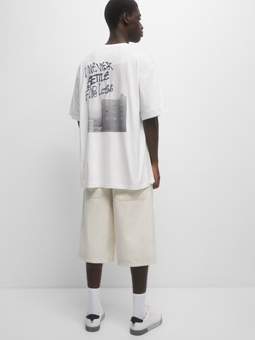 T-Shirt Pull&Bear en blanc