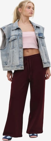 No Matter What Wide Leg Hose in Braun: Vorderseite