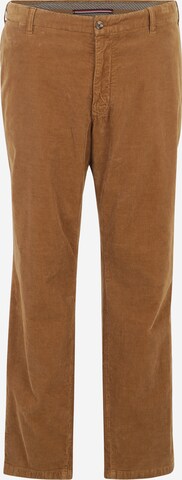 Tommy Hilfiger Big & Tall - Regular Calças chino 'Madison' em castanho: frente