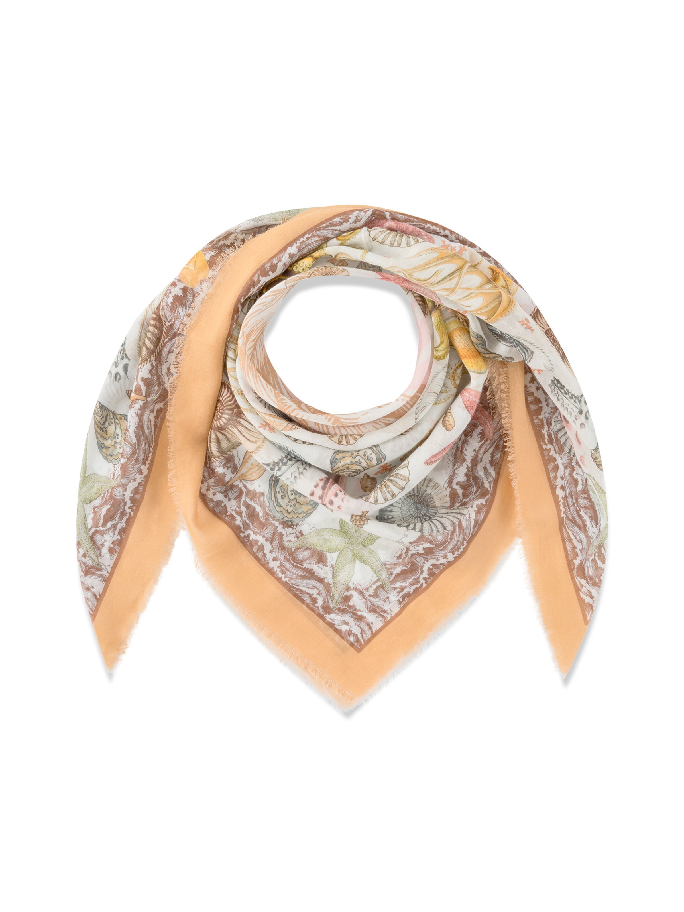 CODELLO Shawl in Beige: front
