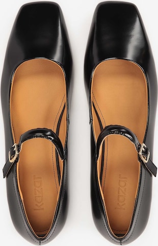 Kazar Ballet Flats with Strap in Black