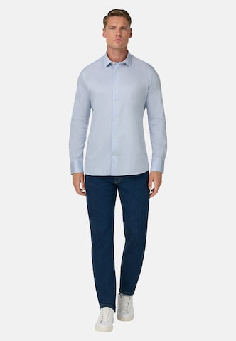 Coupe regular Chemise 'B Jersey' Boggi Milano en bleu