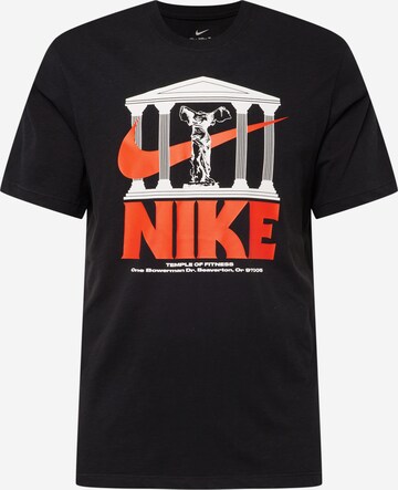 NIKE - Camisa funcionais 'WILD CARD' em preto: frente