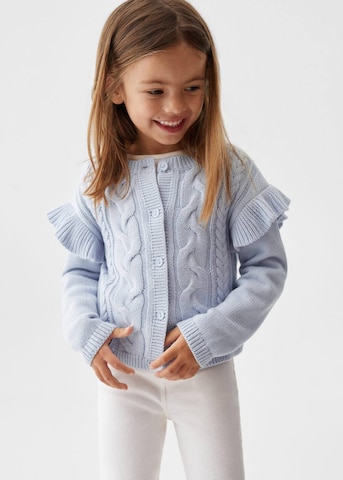 MANGO KIDS Gebreid vest 'Tina' in Blauw: voorkant