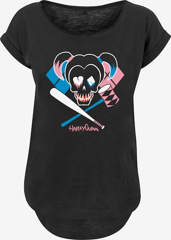 F4NT4STIC T-Shirt 'Suicide Squad Harley Quinn Skull Emblem' in Schwarz: predná strana