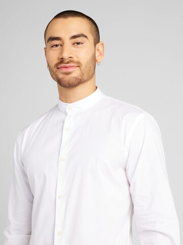 Lindbergh Slim fit Button Up Shirt in White