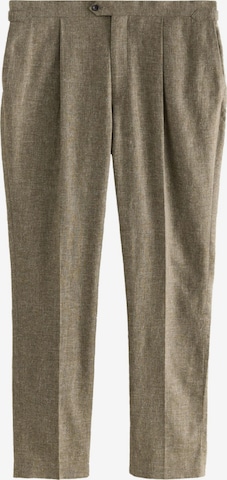 Slimfit Pantaloni con pieghe di Next in verde: frontale