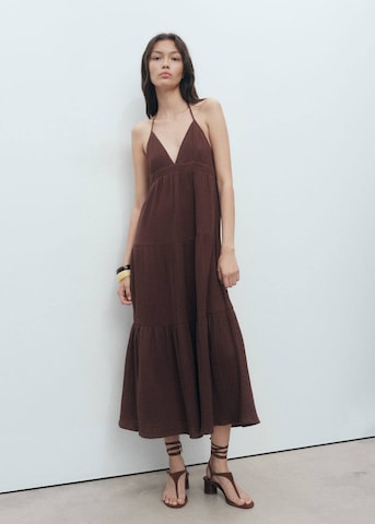MANGO Summer Dress 'Corfu' in Brown: front