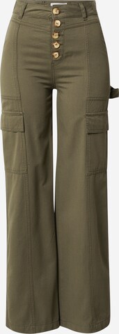 Warehouse Wide leg Cargo trousers in Green: front