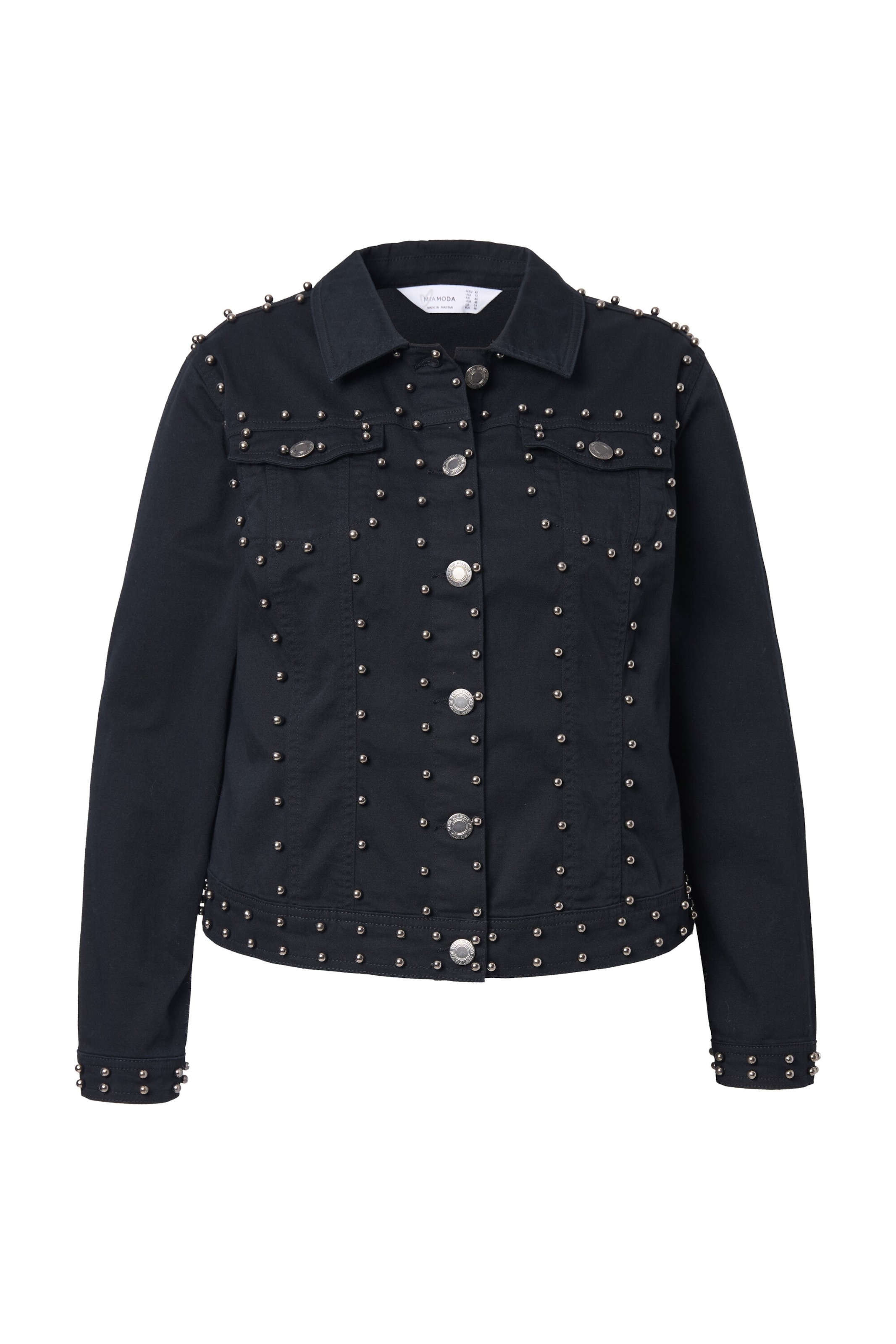 MIAMODA Between-season jacket in Black: front