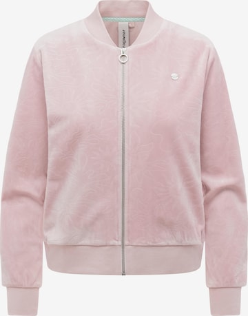 Giacca di felpa 'Doron Embossed' di Ragwear in rosa: frontale