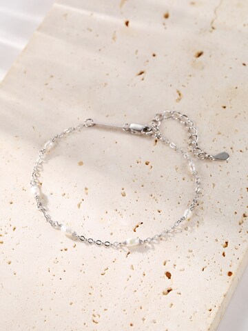 Hey Happiness Bracelet 'Pearl Line' in Silver