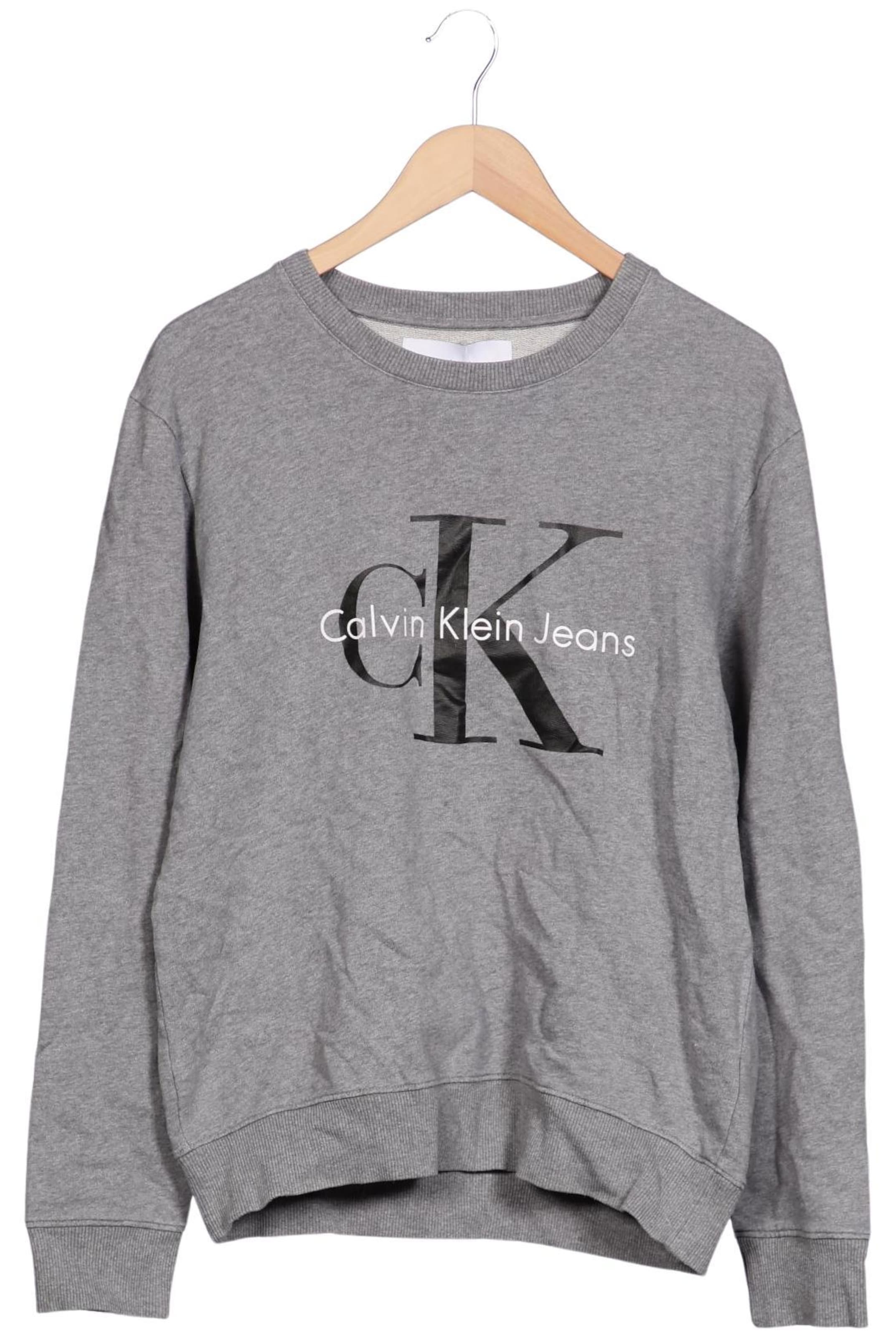 Calvin Klein Jeans Sweatshirt & Zip-Up Hoodie in L in Grey: front