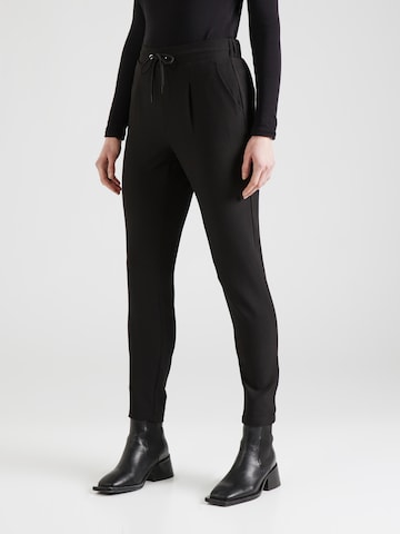 VERO MODA Tapered Pleated Pants 'CARLA' in Black: front