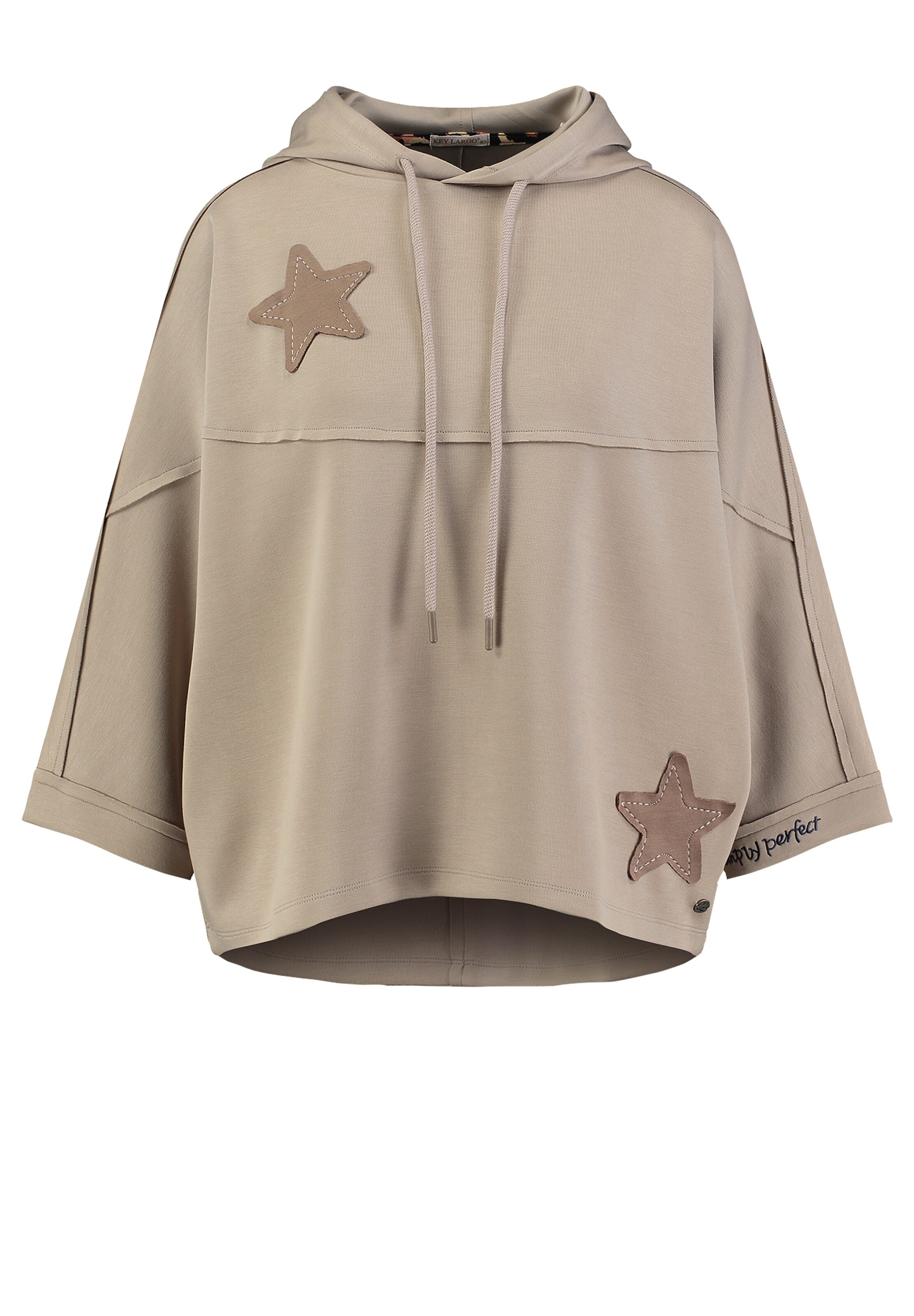 Key Largo Sweatshirt 'BRIGHT' i beige: framsida