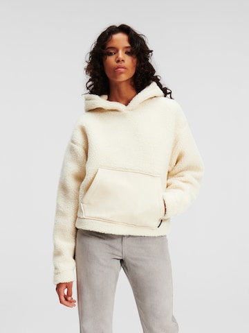 Karl Lagerfeld - Sweatshirt 'Teddy' em branco: frente