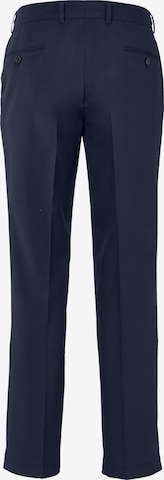 Men Plus Pleat-Front Pants in Blue: front