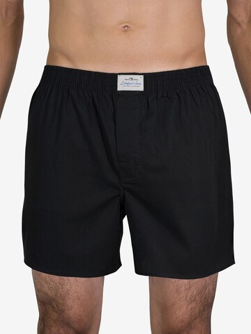 Lakeford & Sons Boxershorts ' 3-Pack 'Uni Dyed' ' in Zwart: voorkant