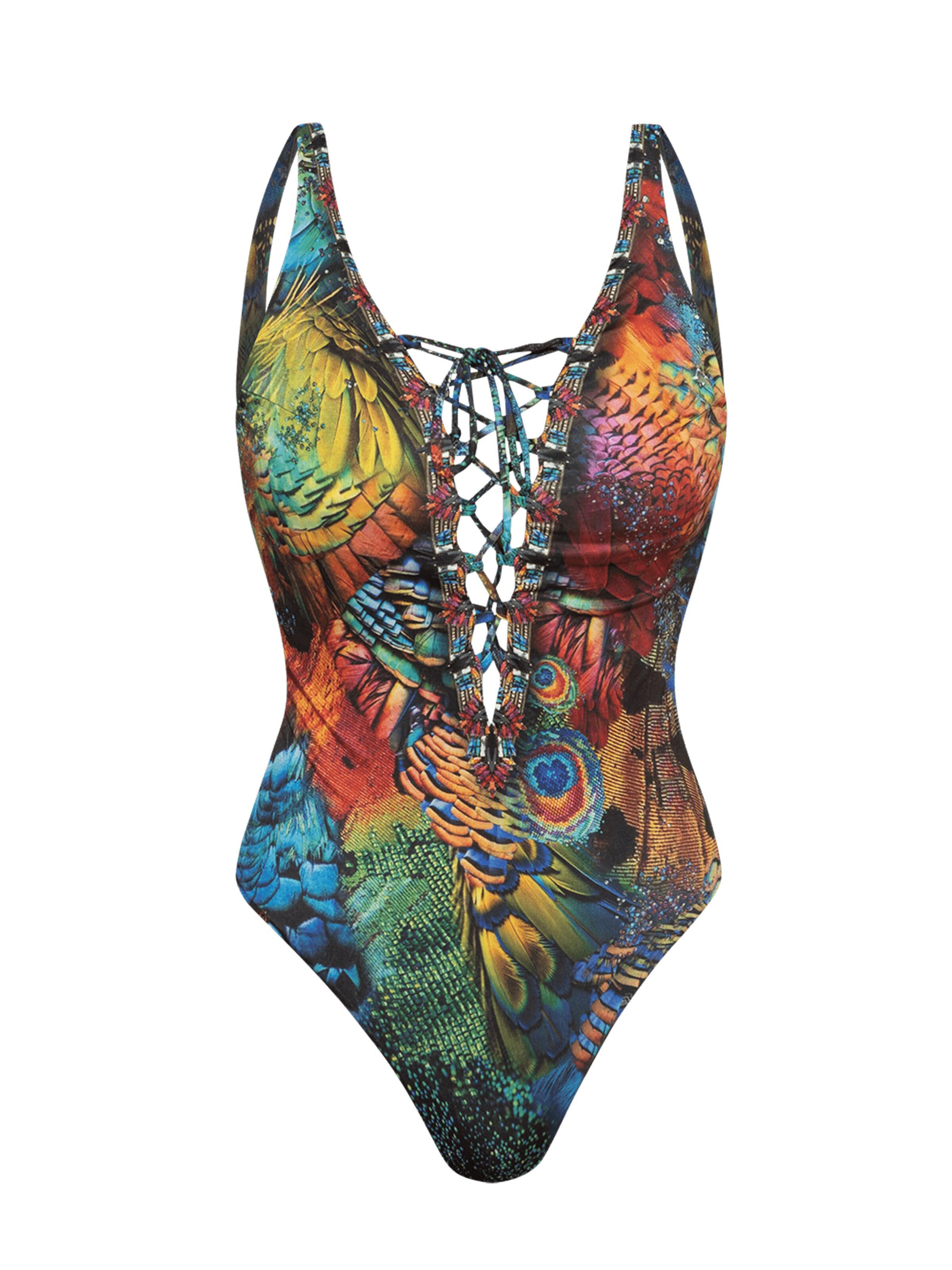 JIORO Swimsuit 'AMAZONIA' in Mixed colours: front
