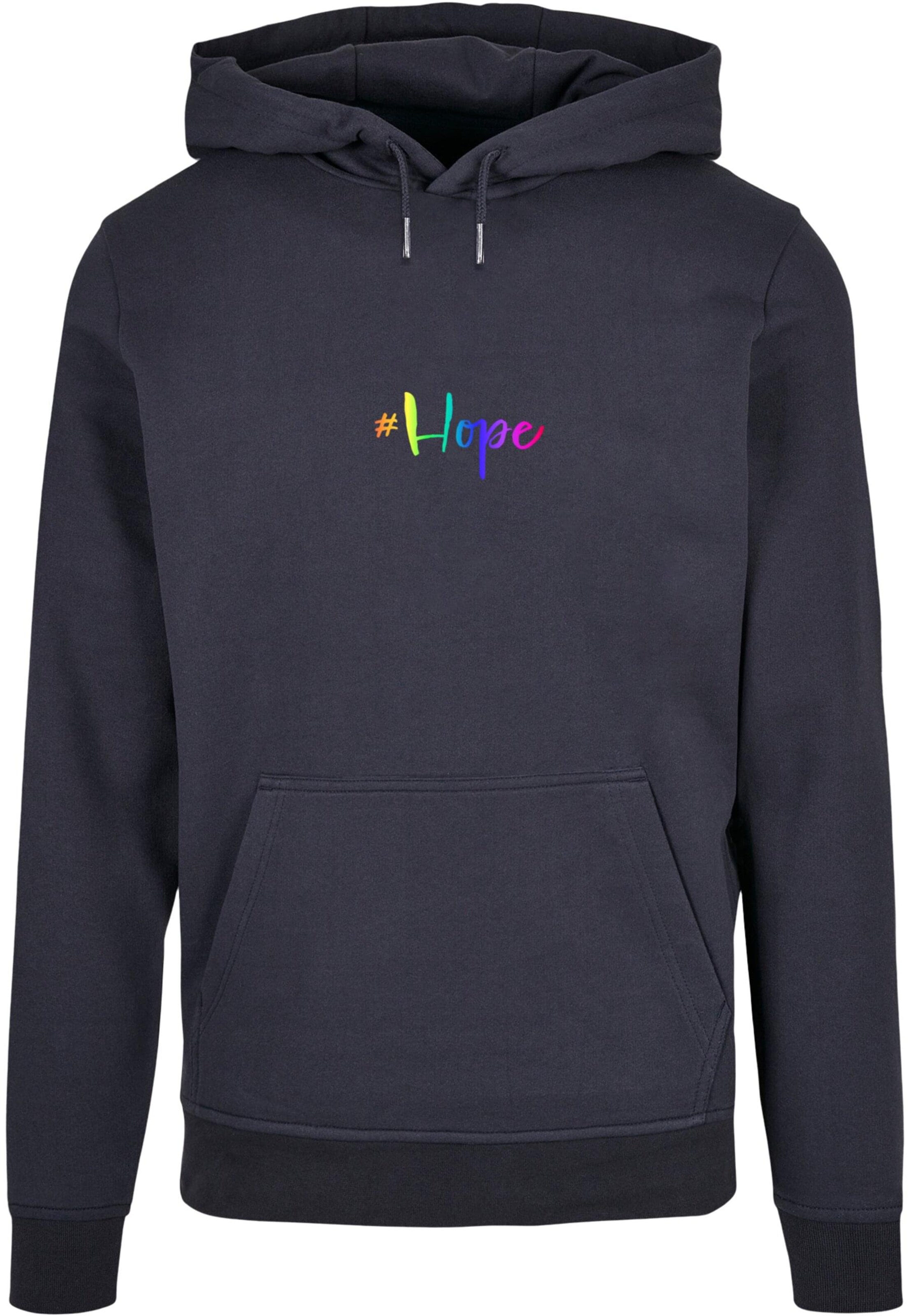 Merchcode Sweatshirt 'Hope Rainbow' in Blue: front