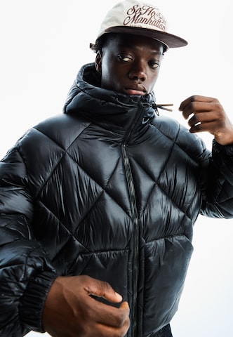 Bershka Winter jacket in Black