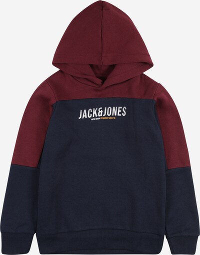 Jack & Jones Junior Sweatshirt 'Edan' in Navy / Wine red / White, Item view