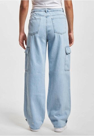 DEF Loosefit Cargojeans i blå