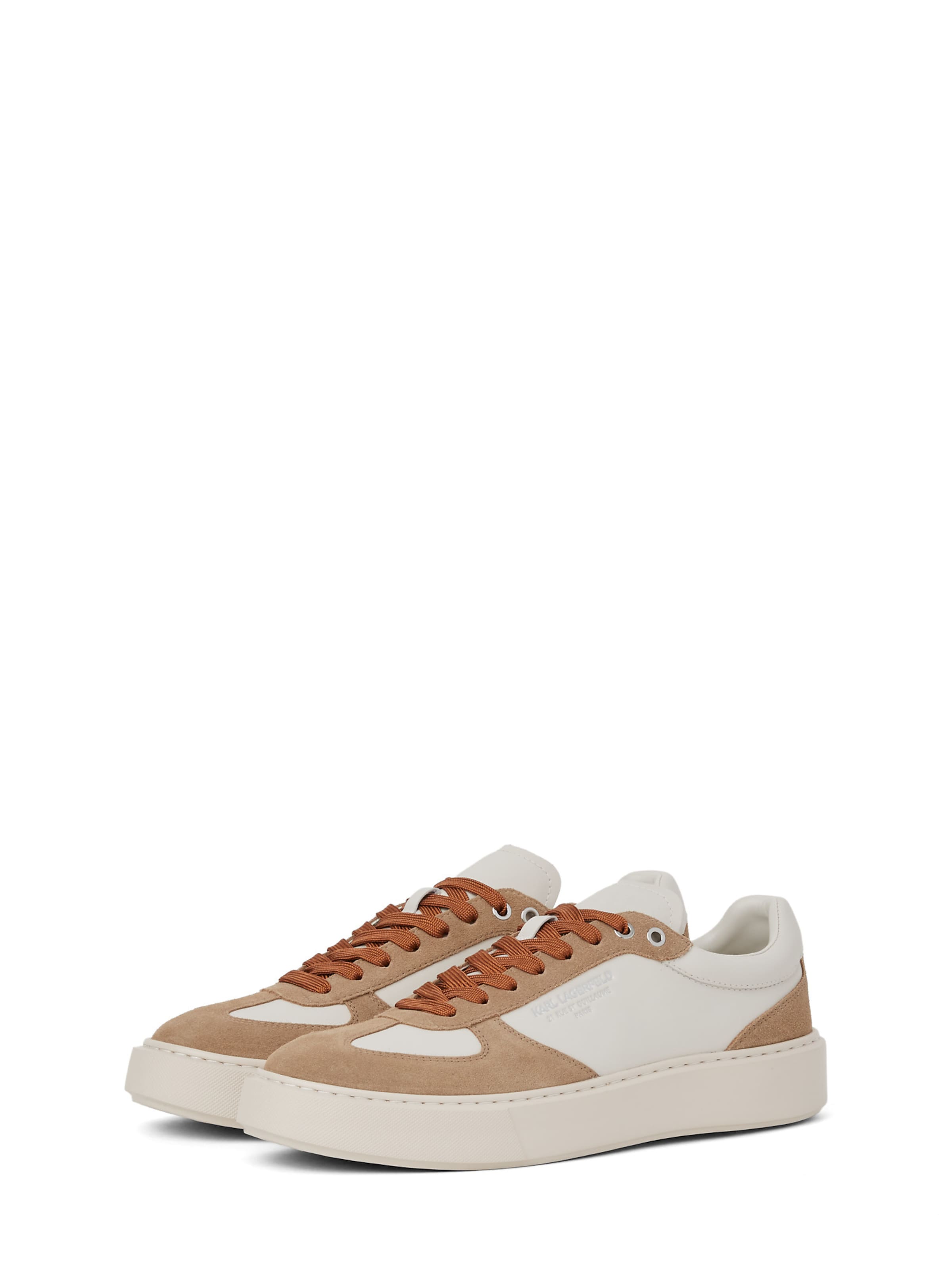 Baskets basses Karl Lagerfeld en blanc : devant