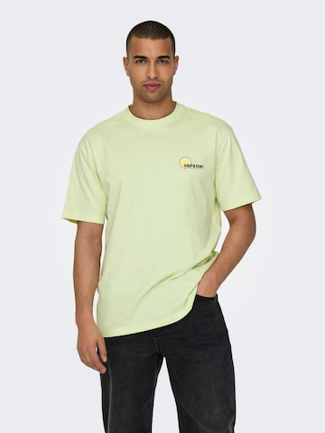 Only & Sons T-shirt 'KOLE' i grön: framsida