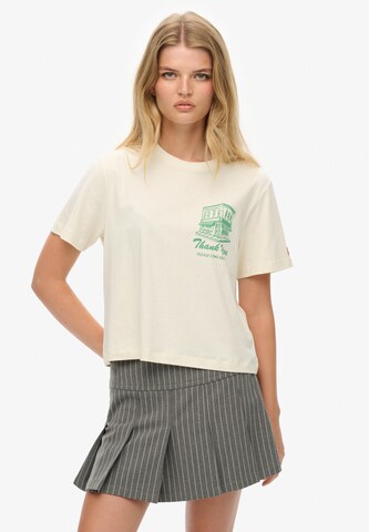Superdry T-Shirt 'Roadside Trade' in Weiß: Vorderseite