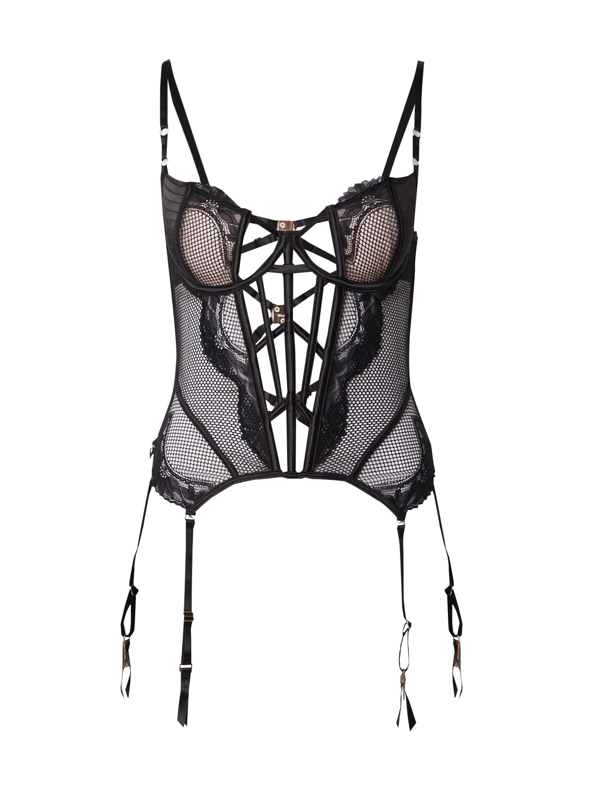 Corsetto 'Belladonna' di Hunkemöller in nero: frontale