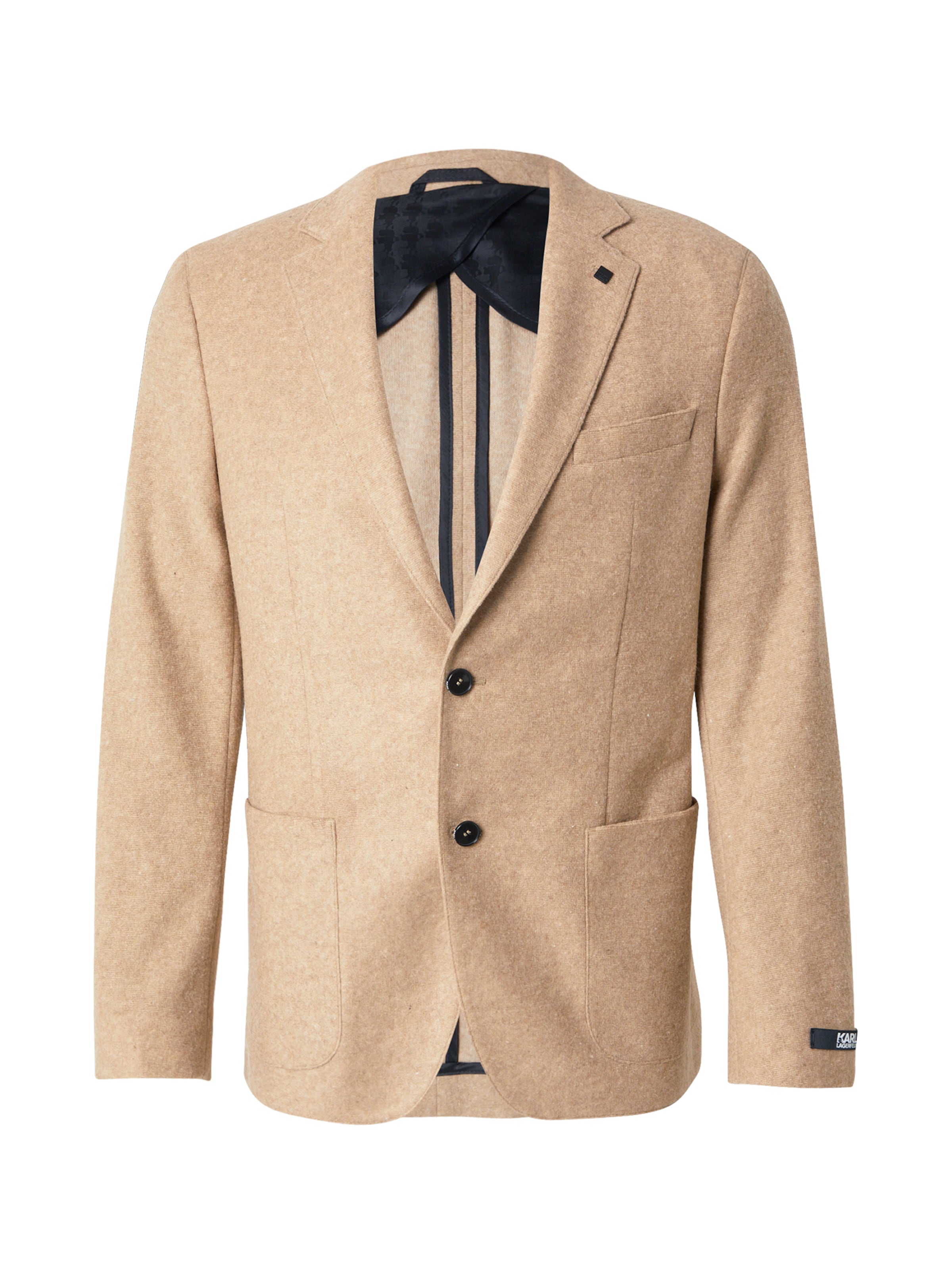 Karl Lagerfeld Přiléhavý střih Společenské sako – béžová: přední strana