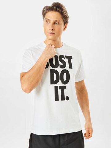 Tricou 'Just Do It' de la Nike Sportswear pe alb: față