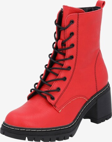 Palado Lace-Up Ankle Boots 'Kefalonia' in Red: front